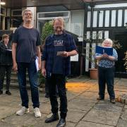 Members of the Norwich Players being directed by director Tony Fullwood (right) for their The Merry Wives of Norwich performance.