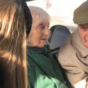 The launch of the Chatty Bus project in Norwich in March 2020 before the coronavirus lockdown.