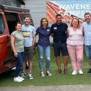 (from left) Helena and Dave Cressey, Zeena and James Hodds, and Tracy and Brian Cressey