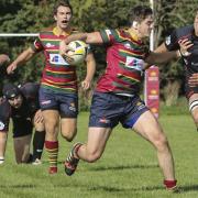 Richie Rhodes on the ball for Norwich during their emphatic victory over Basildon at Beeston Hyrne at the weekend. Picture: ANDY MICKLETHWAITE