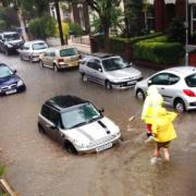 Flooding in Beatrice Road, Norwich.