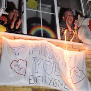 Happy clappers of Lomond Road in Attleborough, applaud the NHS during the pandemic. Picture: DENISE BRADLEY