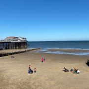 Cromer beach on a sunny October weekend