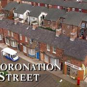 Emrhys Cooper was spotted on the Corrie set this week