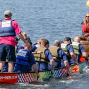 The Dragon Boat Race is taking place in Riverside