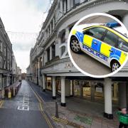 Police are hunting for a driver who assaulted a pedestrian in Exchange Street