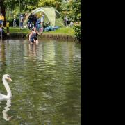 129 people jumped in the river on June 15th to support the Cow Tower Dippers