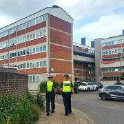 Two people have been arrested after a police crackdown in the city-centre