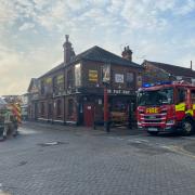 Fire crews are tackling a blaze in Nelson Street