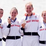 Sam Redgrave (second from left) has won a silver medal at the Paris Olympis Games