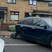 A man was arrested on suspicion of drug driving after a four-vehicle crash in Norwich