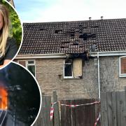 A housefire in Bowthorpe was witnessed by the victim's cousin and neighbour, Natasha Williams (inset)