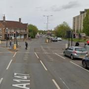 A van and a cyclist were involved in a crash in Grapes Hill