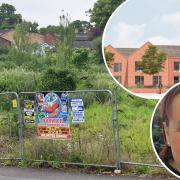 A derelict parcel of land in Drayton Road could be transformed into a care home after more than 20 years of waiting. Inset: Councillor Chrissie Rumsby