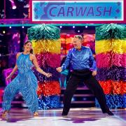 Karen Hauer and Paul Merson dancing to Rose Royce’s Car Wash (BBC/PA)