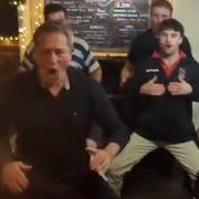 Zinzan Brooke performed the haka at a Norwich pub on Wednesday