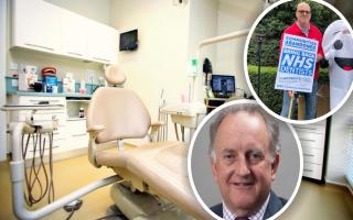 Yet another dental clinic in Norwich has announced it will no longer be offering NHS care. Inset: Taverham councillor Stuart Clancy, bottom, and Mark Jones from Toothless in Norfolk