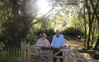 Mary Alexander and Steve Hooper at the Blackwater Carr site in Postwick