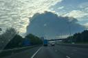 One person took a picture of the fire while on the M6 Toll (Daniel Donici/PA)