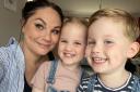 Gemma Cook with twins Ottilie and Felix. Picture: The Cook family