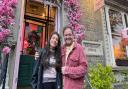 Alan Carr outside Erpingham House in Norwich ahead of his show at the Theatre Royal with his support act Louise Young.