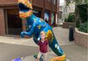 A three-year-old who was enjoying Break's GoGoDiscover T-Rex trail in Norwich with his father on Saturday in Norwich