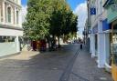 Gentleman's Walk in Norwich empty for the Queen's funeral