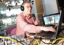 Hospital Radio Norwich chairman Mike Sarre in action at the N&N