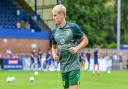 Przemyslaw Placheta sporting the new Norwich City warm-up jersey ahead of Saturday's 6-1 friendly win at King's Lynn Town