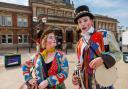 Performers from Raggle Taggle Arts at the launch of Norfolk and Norwich Festival at Norwich Station Picture: Luke Witcomb
