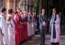 The Duke of Edinburgh took a backstage tour of Norwich Cathedral’s pipe organ (Image: Jason Bye)