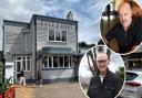 The Sole and Heel in Rackheath has reopened after a huge renovation. Inset: Pub owner Marcus Pearcey (top) and Councillor Fran Whymark