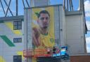 A new billboard of a city star has been unveiled at Carrow Road