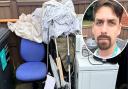 Incriminating documents were removed from a fly-tipping scene, infuriating Alex Catt