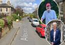 Folk are calling for more restrictions for drivers using Alexandra Road, which has been called dangerous by locals. Inset: Peter Silburn (top) and Paul Neale (bottom)