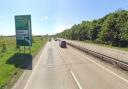 A section of the A11 has been closed