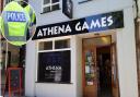 Police confirmed it's still investigating a break-in at Athena Games, in St Gregory's Alley, more than a month later