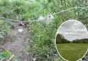 A barbed wire fence is causing upset in an Old Catton community