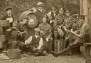 Soldiers sitting outside what was the Queen Adelade Tavern at Saxlingham Nethergate, in 1916. Photo: Submitted.