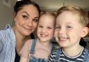 Gemma Cook with twins Ottilie and Felix. Picture: The Cook family