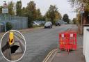 A mysterious hole has appeared along a narrow pavement on the corner of Stracey Road and Lower Clarence Road