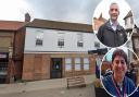 PLans have emerged to turn a former bank into flats. Inset: Cllr Kevin Hurn (top) and Cllr Suzanne Nuri-Nixon