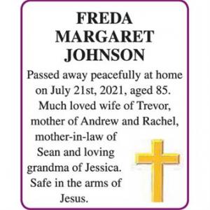 FREDA MARGARET JOHNSON