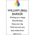 WILLIAM (Billy) BARKER