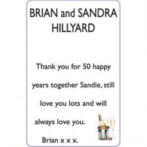 BRIAN and SANDRA HILLYARD