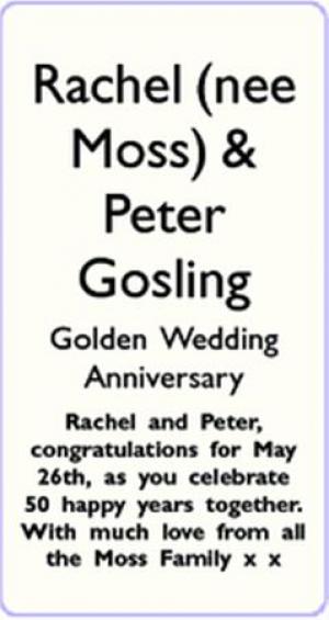 Rachel (nee Moss) - Peter Gosling