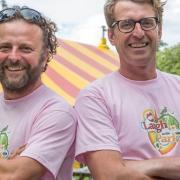 Andrew Bunn and Derek Robertson, co-founders of Red Card Comedy Club and Laugh in the Park.