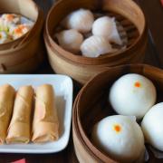 Dumplings and spring rolls at the Baby Buddha Chinese Teahouse