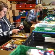 A team of volunteers at Norwich Foodbank pictured in 2017