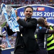 David Wagner celebrates leading Huddersfield Town to play-offs victory in 2017.
